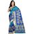 Meia Blue Bhagalpuri Silk Printed Saree With Blouse