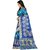 Meia Blue Bhagalpuri Silk Printed Saree With Blouse