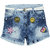 Carrel Blue Denim Fabric Girl's Shorts
