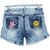 Carrel Blue Denim Fabric Girl's Shorts