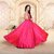 Fashionuma Designer Fancy Silk  Pink Anarkali Gown Salwar Suit