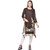 Meia Brown Embroidered Georgette Stitched Kurti