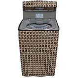 Dream CareAbstract Brown coloured Waterproof & Dustproof Washing Machine Cover For MIDEA MWMTL062M3Q Fully Automatic Top Load 6.2 kg washing machine