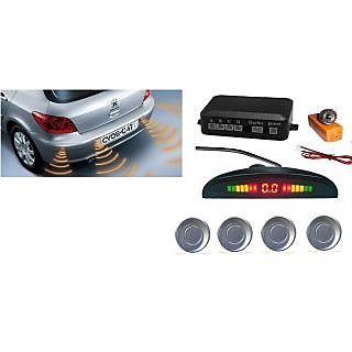 Silver Reverse Parking Sensor Kit For All Cars  - Compatible With All Cars