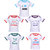 Gkidz Pack Of 5 Mom and dad theme printed White T-shirts