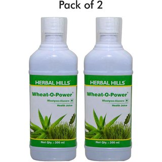 Wheatgrass-Aloevera Juice 500ml unflavoured pure natural hygenically processed juice - 2 bottles