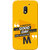 Moto E3 Power Case, Moto E3 Case, Name Starts With M Yellow Orange Slim Fit Hard Case Cover/Back Cover