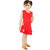 Addyvero Girls Midi/Knee Length Party Dress (Red, Sleeveless)