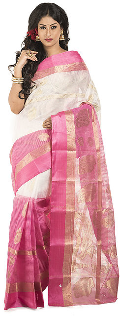 Buy Suta Orange Plain Saree for Women Online @ Tata CLiQ