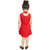 Addyvero Girls Midi/Knee Length Party Dress (Red, Sleeveless)