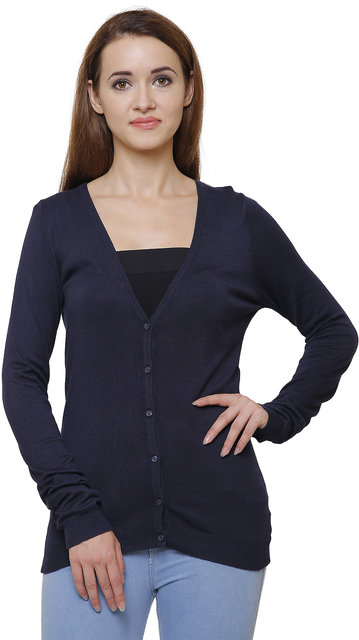 MansiCollections Black Cotton Cardigans For Women MansiCollections Black Cotton Cardigans For Women