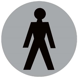 Toilet Male Restroom Vinyl Home Decor PVC Wall Sticker ( PVC Plastic Sticker , 15 Cm X 15 Cm)