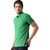 Squarefeet Green Cotton Blend Polo Neck Tshirt
