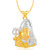 VK Jewels Shiva Gold and Rhodium Plated Alloy Pendant With Chain for Women [VKP2456G]