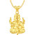VK Jewels Ganpati Gold Plated Alloy Pendant With Chain for Women [VKP2509G]
