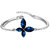 Om Jewells Blue Crystal Jewellery Combo of Groovy Necklace Set and  Bangle Bracelet for Girls and Women CO1000063