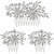 JewelMaze Austrian Stone Silver Plated Hair Brooch -1502044A