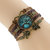 SAI Lots Style Leather Cute Charm Star Time with Nature Stone Bracelet Bangle Womens