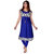 Jugend Blue Coloured Round Neck Sleeveless A-Line Rayon  Kurti For Women and Girls