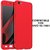 MOBIMON 360 Degree Full Body Protection Front  Back Case Cover (iPaky Style) with Tempered Glass for Vivo V5 ( Red)
