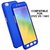 MOBIMON 360 Degree Full Body Protection Front  Back Case Cover (iPaky Style) with Tempered Glass for Vivo V5 (Blue)
