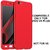 360 Degree Full Body Protection Front Back Case Cover (iPaky Style) with Tempered Glass for VIVO V5 Plus - Red