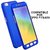 MOBIMON 360 Degree Full Body Protection Front Back Case Cover (iPaky Style) with Tempered Glass for Oppo F1S - Blue