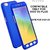 360 Degree Full Body Protection Front Back Case Cover (iPaky Style) with Tempered Glass for VIVO V5 Plus - Blue
