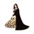 Bhavna creation Black  Cream Georgette Embroidered Saree With Blouse