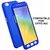 Brand Fuson 360 Degree Full Body Protection Front Back Case Cover (iPaky Style) with Tempered Glass for Oppo A57 (Blue)