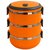 SHENGLI Stainless Steel Orange Color Vacuumed 3 Layer Lunch Box