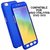 BRAND FUSON 360 Degree Full Body Protection Front Back Case Cover (iPaky Style) with Tempered Glass for VIVO Y55 (Blue)