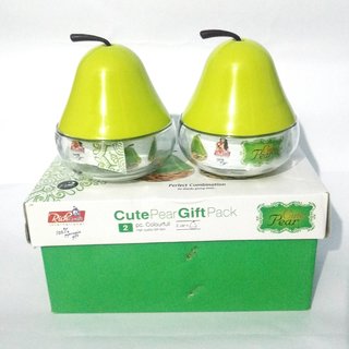 Buy Cute Pear Jar Set Of 2 Green Gift Pack Diwali Gift Cashew Almond Jar Online 299 From Shopclues