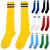 2 Pair Footballs Stockings Assorted Colors Socks