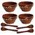 Wood Serving Bowl  5inches set of 4  with free spoon