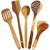 wooden cooking Spoon Set of 5  1 Frying, 1 Serving, 1 Spatula, 1 Chapati Spoon, 1 Desert