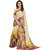 PR Fashion Silk Georgette Beige & Multi Saree With Unstitched Blouse