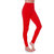 Red Cotton Lycra Full Length Legging