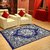 Status Cotton Ethnic Blue carpet 4.5 x 6 Feet 1pc