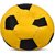 Tik Toc Rexine Leather Yellow & Black Football Bean Bag Cover [Size:- XXL]