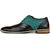 Eleriti Men's Turquoise Black Suede Leather Party Wear Shoes