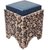 Wooden Stool/Chair With Storage Made From Natural Wood Blocks