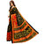 Meia Red & Black Bhagalpuri Silk Printed Saree With Blouse