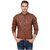 Pu Leather Plain  Jacket For Men  Boys in Brown Colour