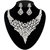 JewelMaze White Austrian Stone Silver Plated Necklace Set - 2105501  