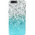 OnePlus 5 Case, One Plus 5 Case, Silver Sparkles Aqua Blue Slim Fit Hard Case Cover/Back Cover for OnePlus 5