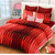 The Intellect Bazaar 150 TC Cotton Double Bed Sheet With 2 Pillow Covers,Red
