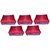 ABHINIDI Maroon Saree Covers garments cover vanity bag travelling pouch - 5 Pcs