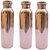 Clickmart Pure Copper Water Bottle 650 ML Shineproof Layered  Leakproof for  Health Benefits(Pack of 3)