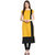 Fashion Wear Yellow Color RAYON Plain Kurti